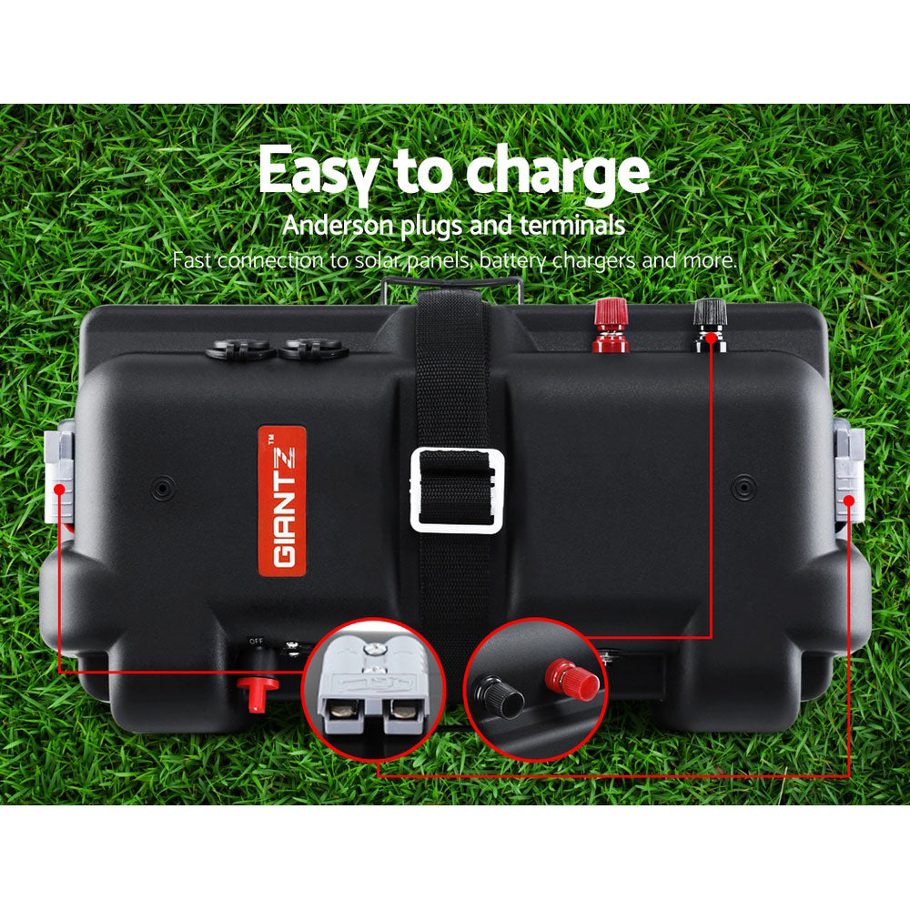 Giantz AGM Battery Box 12v XL Deep Cycle Portable Solar Caravan Camping BAT-BOX-DX