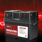 Giantz Battery Box 500W Inverter Deep Cycle Battery Portable Caravan Camping USB BAT-BOX-INV-500