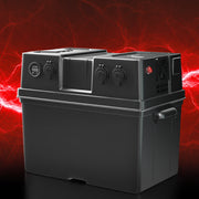 Giantz Battery Box 500W Inverter Deep Cycle Battery Portable Caravan Camping USB BAT-BOX-INV-500