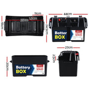 Giantz AGM Battery Box 12v Large Deep Cycle Box Portable Solar Caravan Camping BAT-BOX-SIM