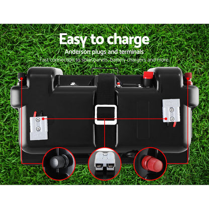 Giantz AGM Battery Box 12v Large Deep Cycle Box Portable Solar Caravan Camping BAT-BOX-SIM