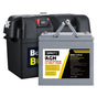 Giantz AGM Deep Cycle Battery 12V 75Ah Box Portable Solar Caravan Camping BAT-DX-C-75