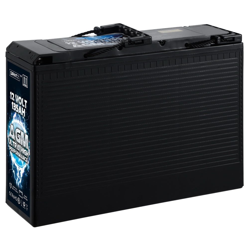Giantz AGM Deep Cycle Battery 12V 135Ah Slim Box Portable Solar Caravan Camping BATTERY-C-SLIM-135