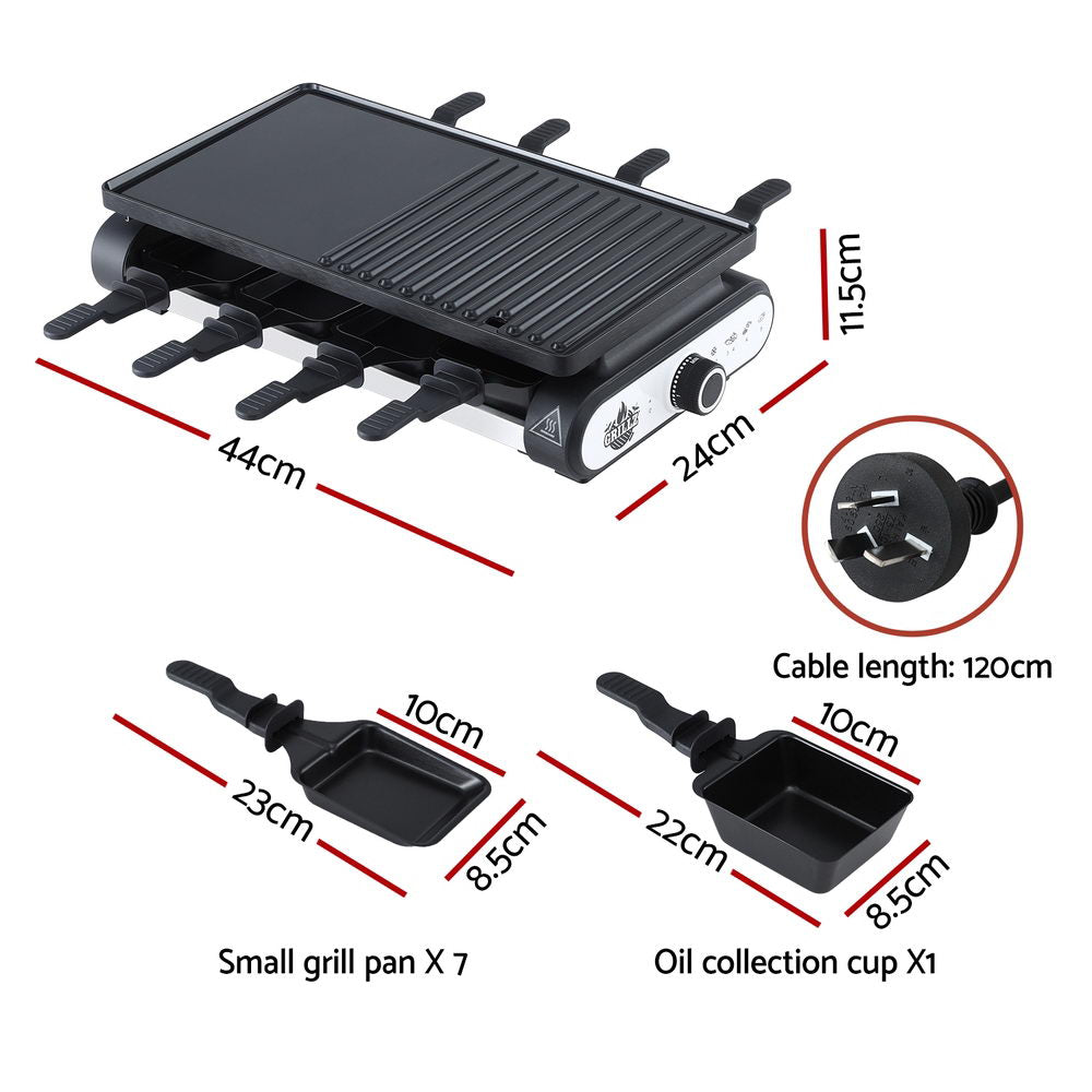 Grillz 1400W Electric BBQ Grill w/ 7 Cooking Pans BBQ-ELC-7PAN