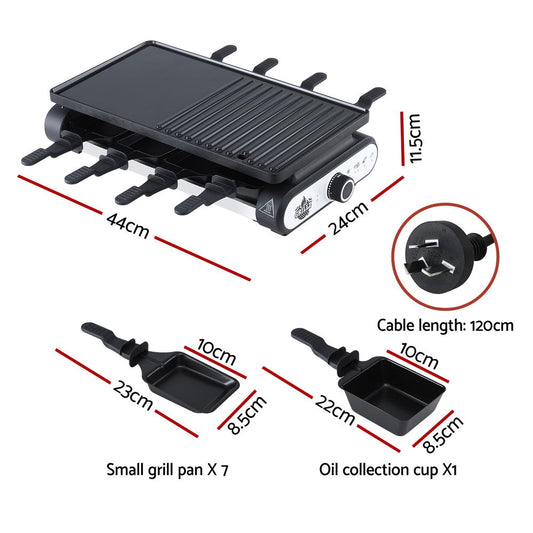 Grillz 1400W Electric BBQ Grill w/ 7 Cooking Pans BBQ-ELC-7PAN