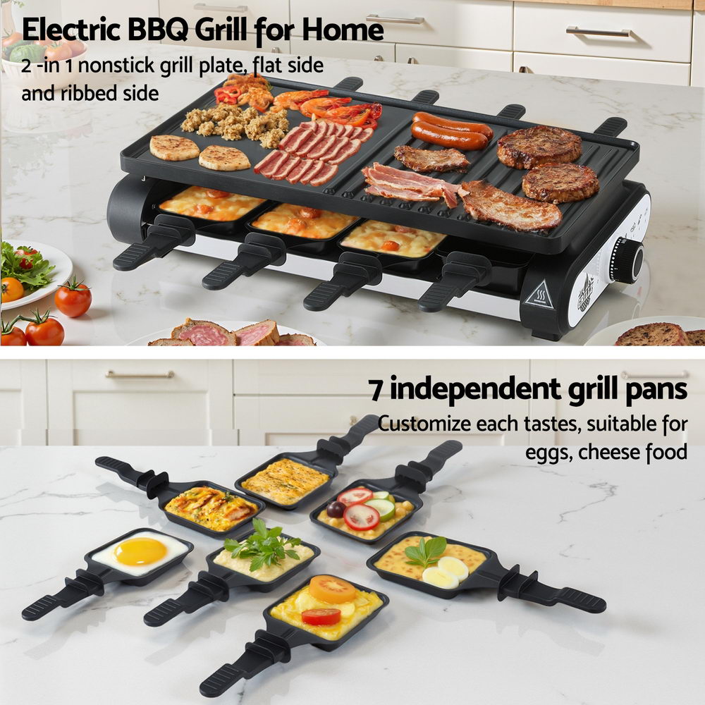 Grillz 1400W Electric BBQ Grill w/ 7 Cooking Pans BBQ-ELC-7PAN