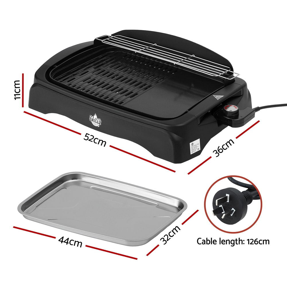 Grillz 1950W Electric BBQ Grill Non-stick Plate for Indoor Outdoor BBQ-ELC-PLATE