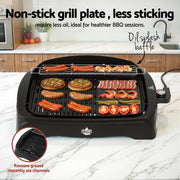 Grillz 1950W Electric BBQ Grill Non-stick Plate for Indoor Outdoor BBQ-ELC-PLATE
