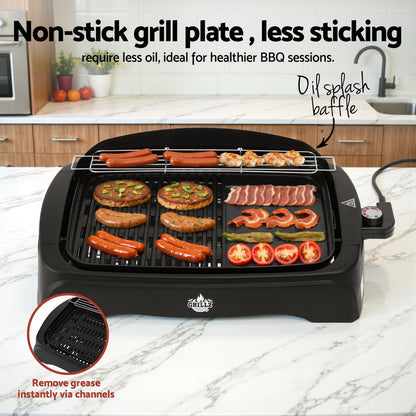 Grillz 1950W Electric BBQ Grill Non-stick Plate for Indoor Outdoor BBQ-ELC-PLATE