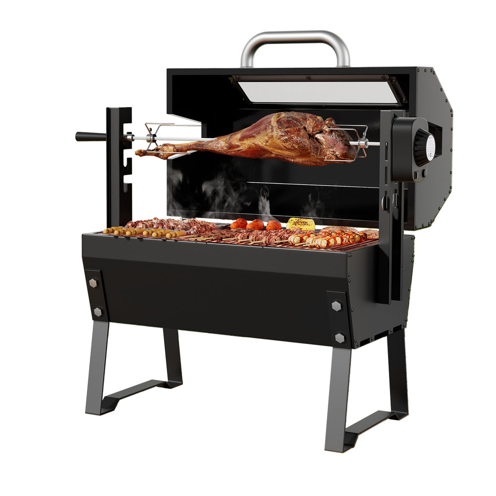 Grillz BBQ Grill Charcoal Electric Smoker Roaster BBQ-ELC-RAC-6535-BK