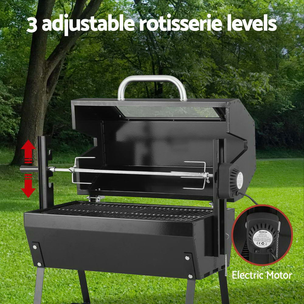 Grillz BBQ Grill Charcoal Electric Smoker Roaster BBQ-ELC-RAC-6535-BK