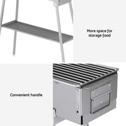 Grillz BBQ Grill Charcoal Smoker Portable Barbecue BBQ-SMOKER-6018-SR