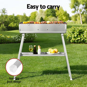 Grillz BBQ Grill Charcoal Smoker Portable Barbecue BBQ-SMOKER-6018-SR