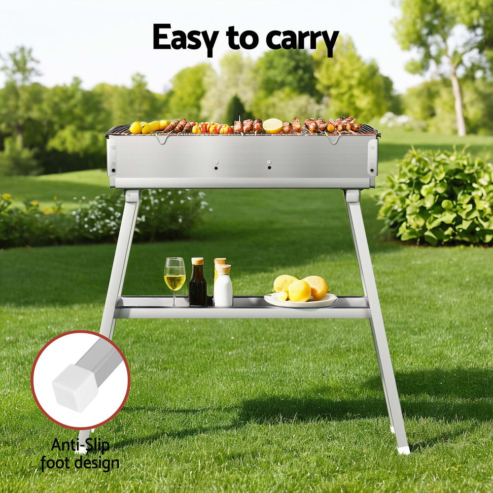 Grillz BBQ Grill Charcoal Smoker Portable Barbecue BBQ-SMOKER-6018-SR