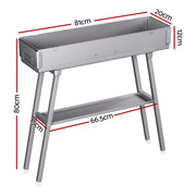 Grillz BBQ Grill Charcoal Smoker Barbecue Portable BBQ-SMOKER-8018-SR