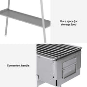 Grillz BBQ Grill Charcoal Smoker Barbecue Portable BBQ-SMOKER-8018-SR