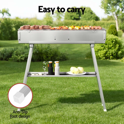 Grillz BBQ Grill Charcoal Smoker Barbecue Portable BBQ-SMOKER-8018-SR