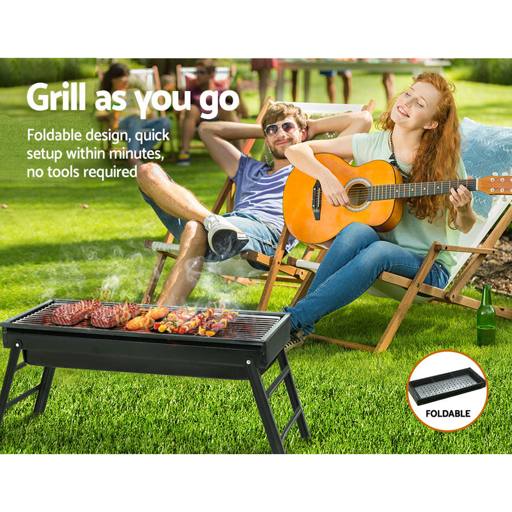 Grillz BBQ Grill Charcoal Smoker Foldable BBQ-SMOKER-DRAWER