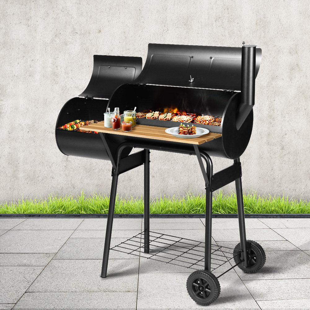 Grillz BBQ Grill 2-In-1 Offset Charcoal Smoker BBQ-SMOKER-OFFSET