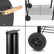 Grillz BBQ Grill 2-In-1 Offset Charcoal Smoker BBQ-SMOKER-OFFSET
