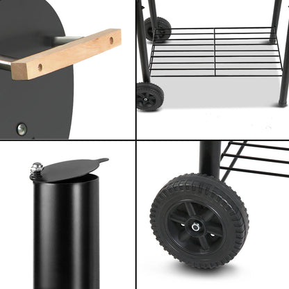 Grillz BBQ Grill 2-In-1 Offset Charcoal Smoker BBQ-SMOKER-OFFSET