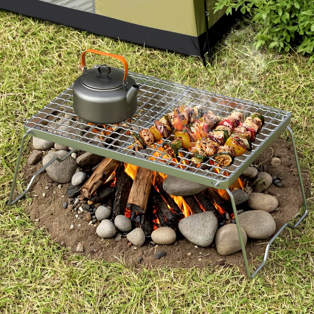 Grillz Portable BBQ Grill Charcoal Smoker Foldable Camping Outdoor BBQ-ST-GRILL