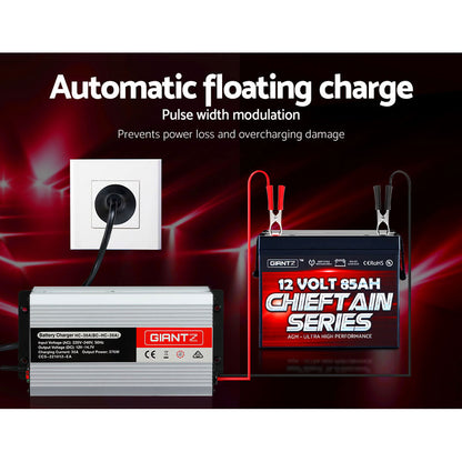 Giantz 12V 30A Car Battery Charger 30Amp ATV 4WD Boat Caravan BC-HC-30A