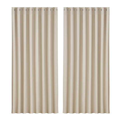Artiss 2X Blockout Curtains Eyelet 300x230cm Beige BC-MATT-300X230-BG