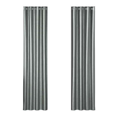 Artiss 2X Blockout Curtains Eyelet 140x230cm Grey Shine BC-SHINE-140X230-GY