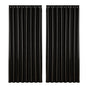 Artiss 2X Blockout Curtains Eyelet 300x230cm Black Shine BC-SHINE-300X230-BK