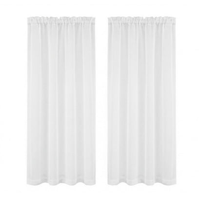 Artiss Blockout Curtains 2X 132x160cm Light Filtering Window Drapes Rod Pocket BC-SHR-132X160-CR