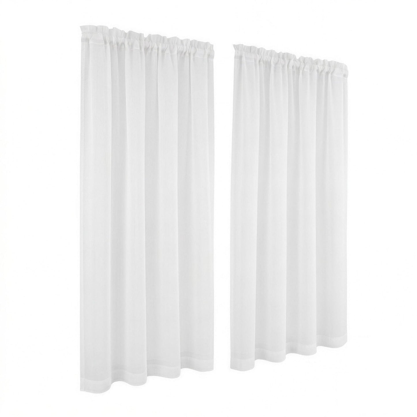 Artiss Blockout Curtains 2X 132x160cm Light Filtering Window Drapes Rod Pocket BC-SHR-132X160-CR