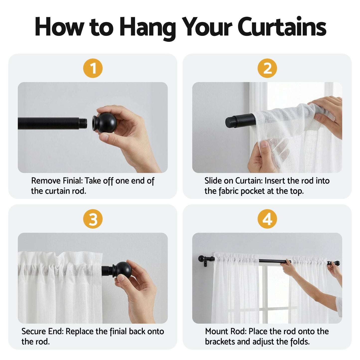 Artiss Blockout Curtains 2X 132x213cm Light Filtering Window Drapes Rod Pocket BC-SHR-132X213-CR
