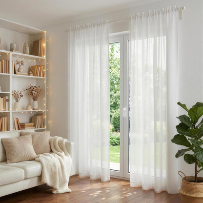 Artiss Blockout Curtains 2X 132x213cm Light Filtering Window Drapes Rod Pocket BC-SHR-132X213-CR