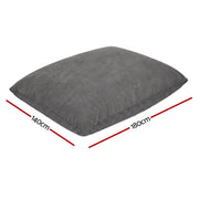 Artiss 3 in 1 Bean Bag Chair Cover (No Filler) Convertible Bean Bag for Adults, Corduroy Stuffed Animal BD-COVER-3IN1-GR