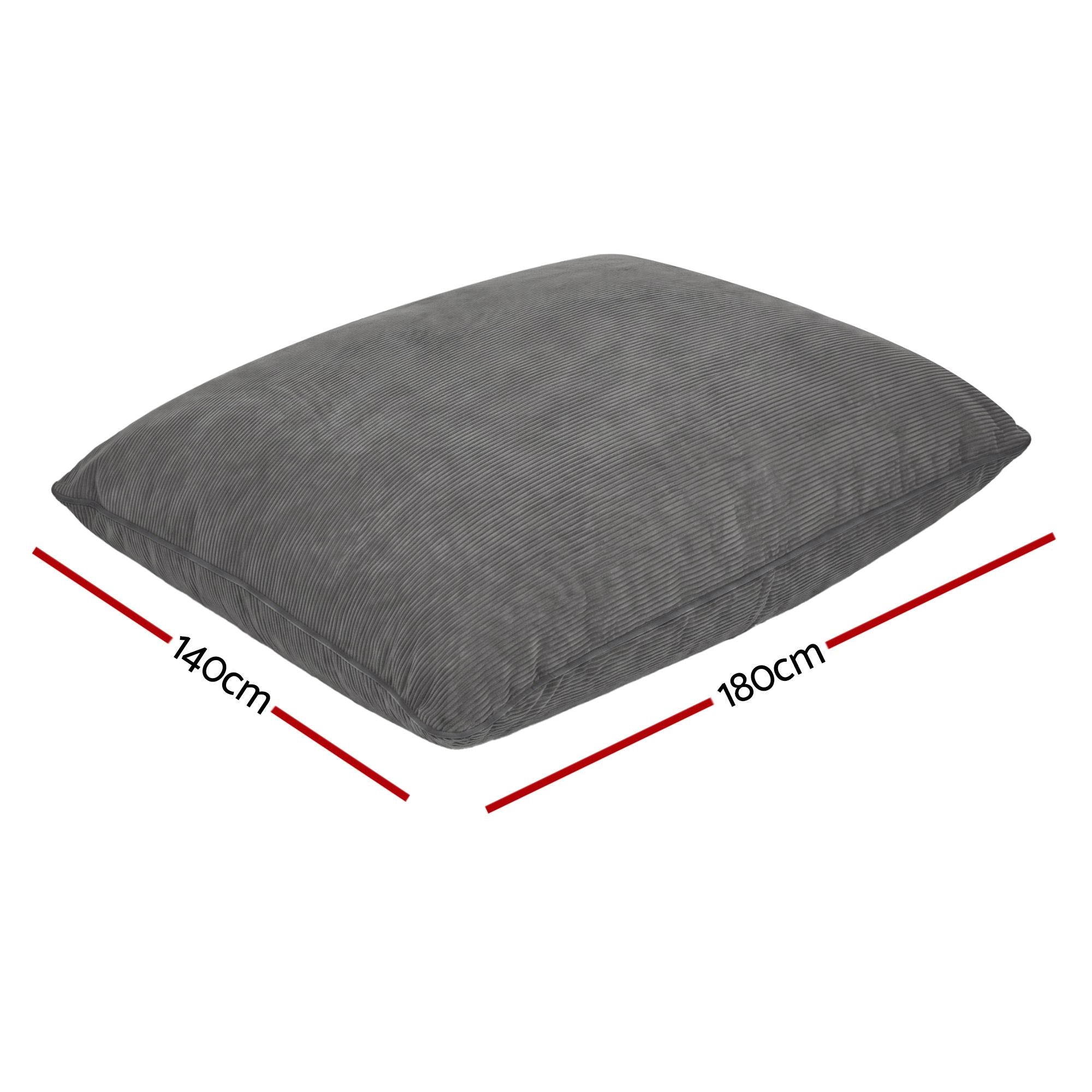 Artiss 3 in 1 Bean Bag Chair Cover (No Filler) Convertible Bean Bag for Adults, Corduroy Stuffed Animal BD-COVER-3IN1-GR
