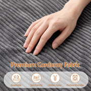 Artiss 3 in 1 Bean Bag Chair Cover (No Filler) Convertible Bean Bag for Adults, Corduroy Stuffed Animal BD-COVER-3IN1-GR