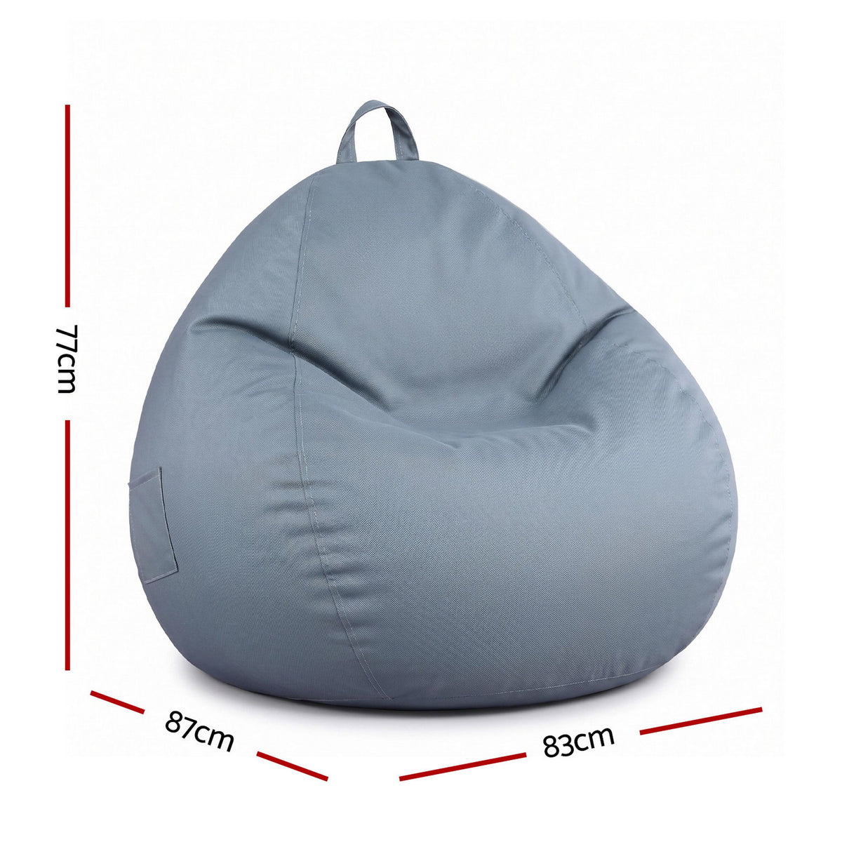 Artiss Outdoor Bean Bag Chair Cover (No Filler) Splash-Proof Beanbag Sofacover for Adults Teens Kids BD-COVER-CH-S-GR