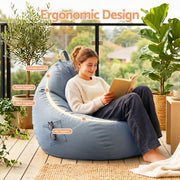 Artiss Outdoor Bean Bag Chair Cover (No Filler) Splash-Proof Beanbag Sofacover for Adults Teens Kids BD-COVER-CH-S-GR
