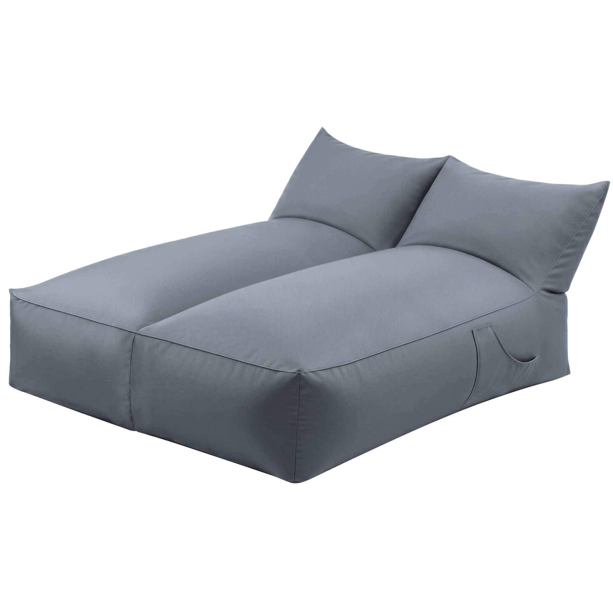 Artiss Outdoor Bean Bag Chair Cover (No Filler) 2 Seater Beanbag Lounge Sofacover Adults Splash-Proof Large BD-COVER-LOUNGE-D-GR