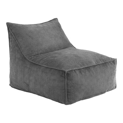 Artiss Bean Bag Chair Cover (No Filler) Soft Corduroy Stuffed Animal Storage Bean Bag Cover for Adults, BD-COVER-LOUNGE-S-GR