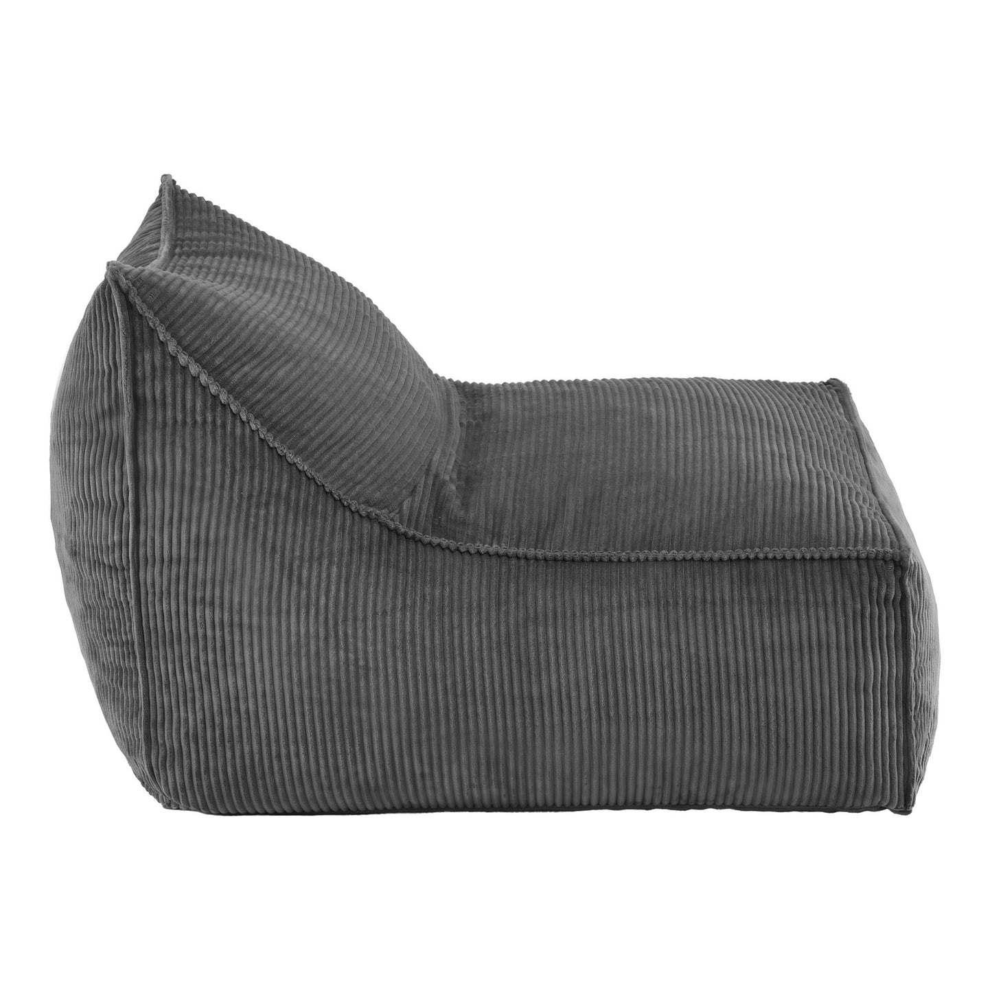 Artiss Bean Bag Chair Cover (No Filler) Soft Corduroy Stuffed Animal Storage Bean Bag Cover for Adults, BD-COVER-LOUNGE-S-GR