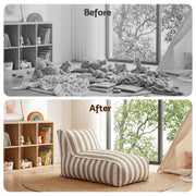 Artiss Outdoor Bean Bag Chair Cover (No Filler) Splash-Proof Beanbag Lounge Sofacover Stuffed Animal Storage BD-COVER-LOUNGE-TAWH
