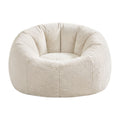 Artiss Bean Bag Chair Cover (No Filler) Soft Faux Fur Beanbag Cover Large Round Stuffed Animal Storage Bean Bag Cover Washable Lazy Sofa Cover for Adults Kids Teens, Beige