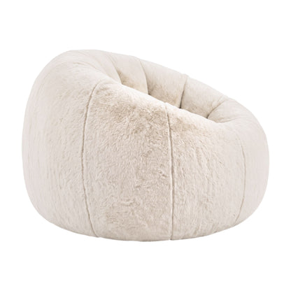 Artiss Bean Bag Chair Cover (No Filler) Soft Faux Fur Beanbag Cover Large Round Stuffed Animal Storage Bean BD-COVER-ROUND-BE
