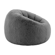 Artiss Bean Bag Chair Cover (No Filler) Soft Faux Fur Beanbag Cover Large Round Stuffed Animal Storage Bean Bag Cover Washable Lazy Sofa Cover for Adults Kids Teens, Grey