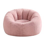 Artiss Bean Bag Chair Cover (No Filler) Soft Faux Fur Beanbag Cover Large Round Stuffed Animal Storage Bean Bag Cover Washable Lazy Sofa Cover for Adults Kids Teens, Pink