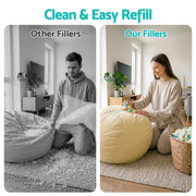 Artiss 5lbs (2.2KG) Bean Bag Filler Shredded Memory Foam Filling High Density Soft Pillow Stuffing for Bean BD-FILLER-MC