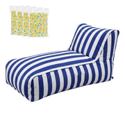 Artiss Outdoor Bean Bag Chair with Filler Splash-Proof Beanbag Lounge DIY Stuffed Animal Storage Bean Bag BD-LOUNGE-BLWH-4FILLER