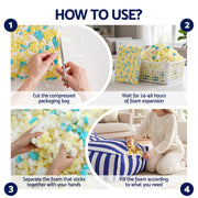 Artiss Outdoor Bean Bag Chair with Filler Splash-Proof Beanbag Lounge DIY Stuffed Animal Storage Bean Bag BD-LOUNGE-BLWH-4FILLER